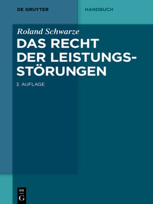 cover image of Das Recht der Leistungsstörungen